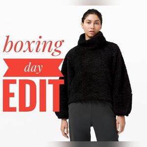BOXING DAY EDIT Lululemon Warm Restore Sherpa Pullover Black Size XS